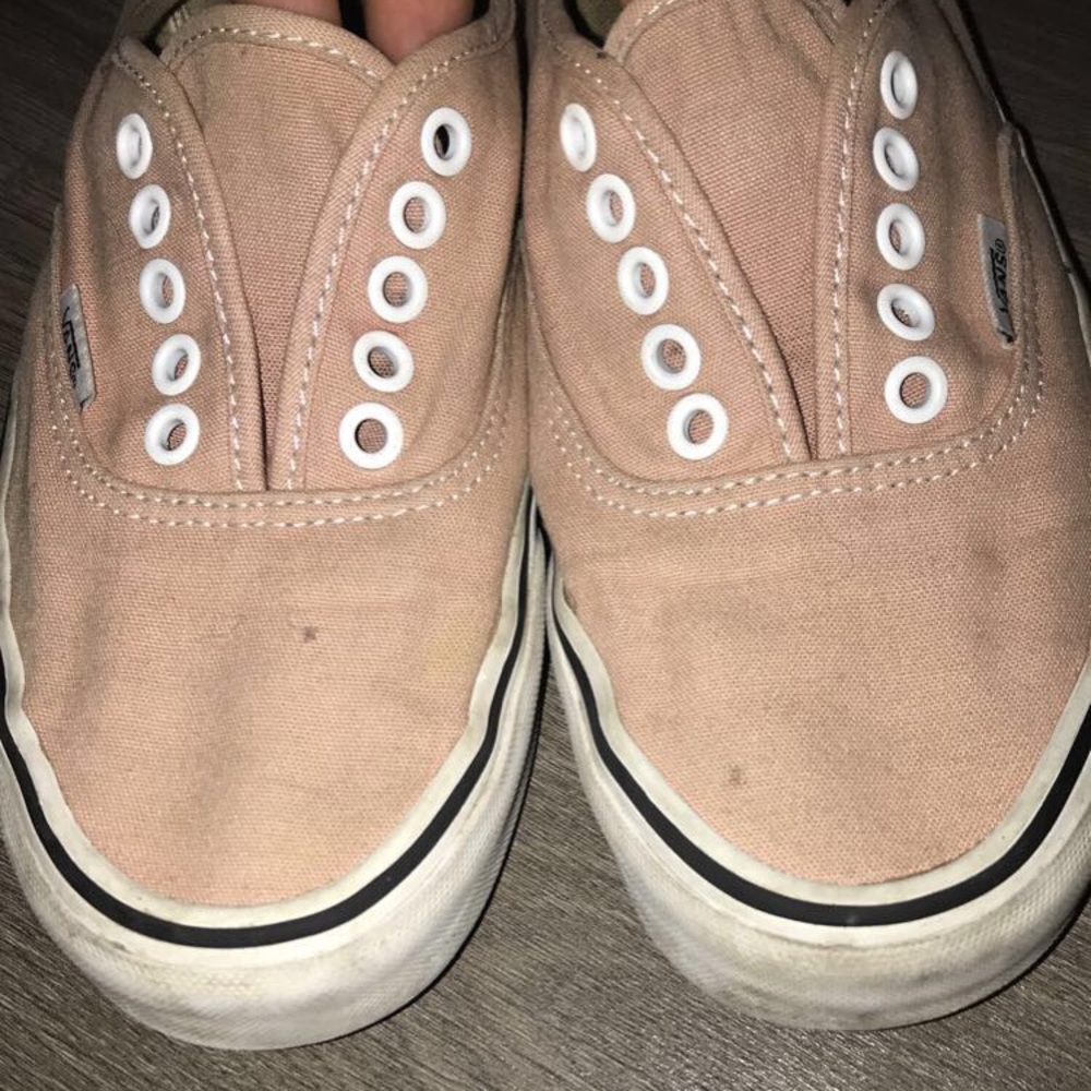 Peach colored vans